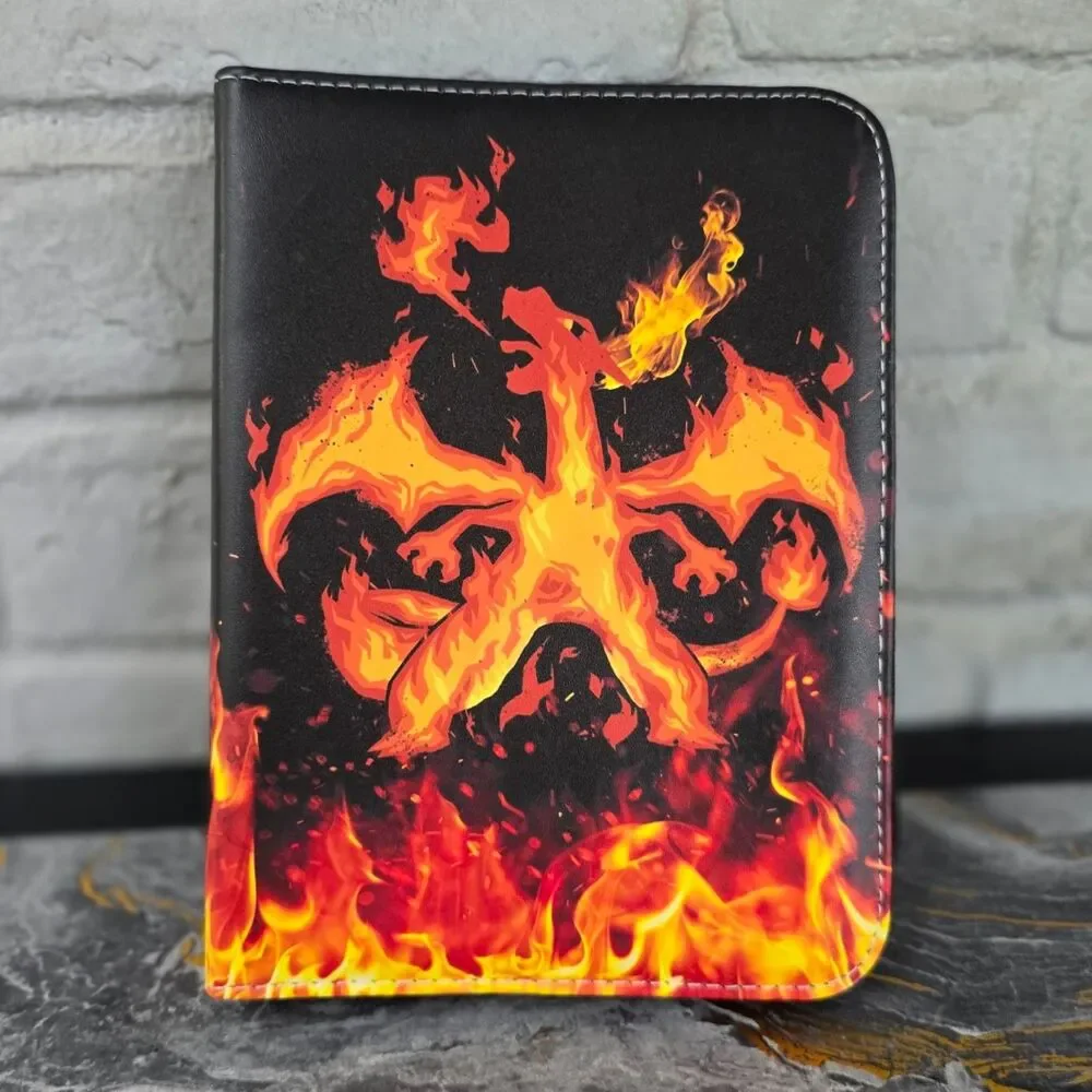 Pokemon Charizard Trading Card Binder 4-Pocket Zippered 3-Ring Album